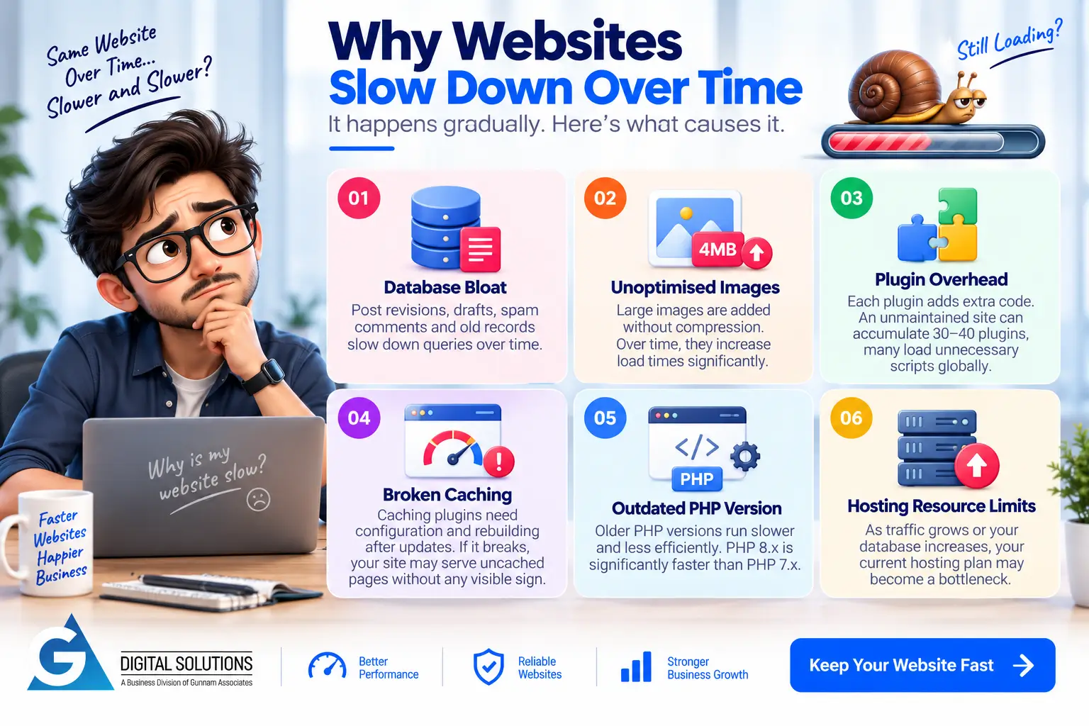 Why Websites Slow Down Over Time